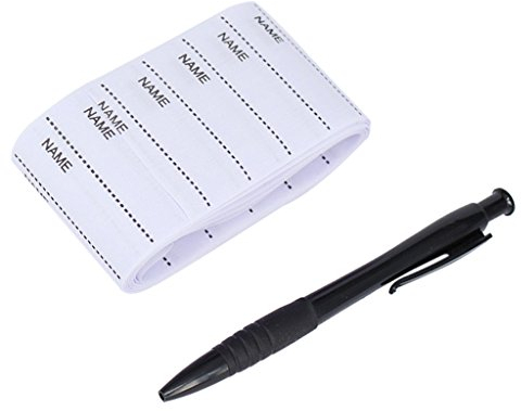 perfk 200 Wäscheetiketten Namensschilder Wäscheschilder aufbügeln Namensetiketten Wäschemarker für Kleidung