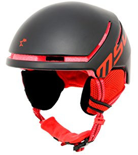 MSC Bikes snow118mlbkrd-Snow/Skihelm, schwarz/rot, M/L