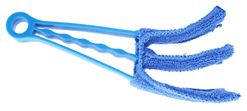 VORCOOL Jalousinen Reiniger Mikrofaser Lamellenreiniger Reinigung Bürste für Klimaanlage Lamellen Jalousien (Blau)