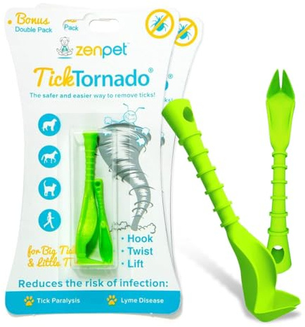 zenpet Zecken Tornado (2er Pack) Zecken entfernen Werkzeug für Hunde – einfach zu verwenden Zeckenentferner für Haustiere