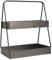 Ständer Regal Ablageregal Ablagegestell Archivständer 2-stufig | für Alltagsgegenstände, Geschirr, Gläser usw. | Metall Schwarz | L 40 cm B 26 cm H 49,5 cm