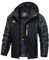 TACVASEN Veste Polaire Homme Chaude Hiver Manteau Épais D'extérieur Imperméable de Ski Thermique Chasse Blouson de Randonnée Noir