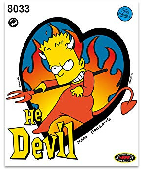 Sticker Simpson Bart Devil Aufkleber 14 x 16 cm
