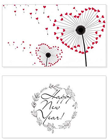 Love Flower Plants Pusteblume Neujahrskarte Gedenkkarte