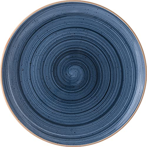 Bonna Premium Porcelain ADKGRM25DZ Aura Dusk Plate Teller flach, 25cm, Porzellan, blau, 1 Stück