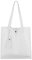 ITALYSHOP24.COM Damen Leder Tasche Set 2in1 Shopper Schultertasche HOBO Bag Umhängetasche Schmucktasche DIN-A4 Weiß
