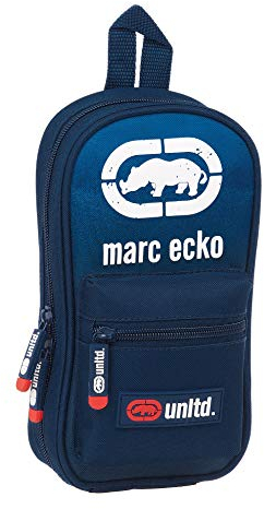 SAFTA Ecko Unltd Kosmetiktasche mit 4 Federmäppchen und Nützlichkeiten, 120 x 50 x 230 mm