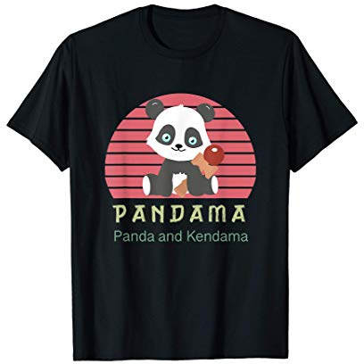 Lustiges Kendama Spieler Panda Shirt I Pandama Geschenk T-Shirt
