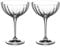 DIAMANTE Champagne Cocktail Saucers/Coupes Pair - ‘Mirage’ - Hand Cut Crystal Set of 2