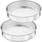 Joyfair Set di 2 stampi rotondi per torte in acciaio inox, 25 cm, per arrostire, stampaggio monopezzo e lato dritto, finitura a specchio e lavabile in lavastoviglie (25 cm)
