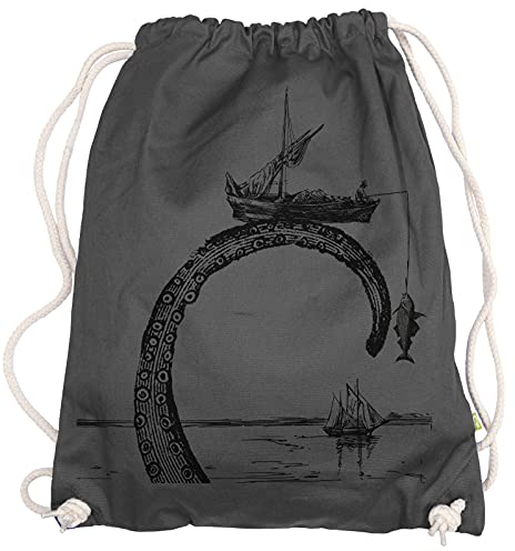 Ma2ca® - Octo Fishing Fischer Angler Angeln Gymsac Turnbeutel - Stoffbeutel Tasche Hipster Sportbeutel Rucksack Bedruckt