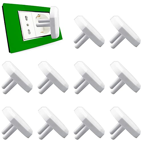 Steckdosen Kindersicherung, JYTZ 10 Pack Verdickung Kindersicherung Steckdose Ohne Kleben Steckdosenschutz für Babys und Kinder Steckdosensicherung