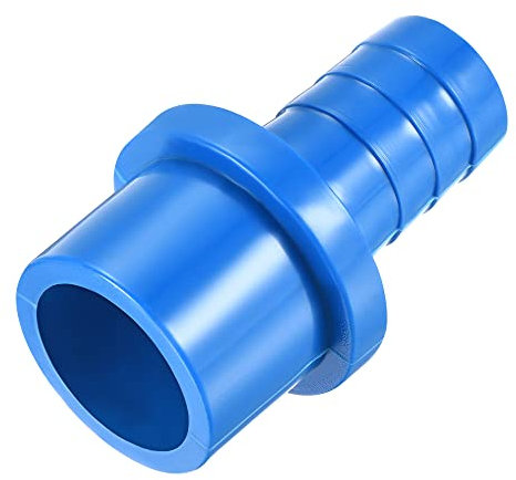 sourcing map Raccord de tuyau en PVC cannelé 16 mm x 25 mm OD robinet droit adaptateur de tuyau raccord rapide, bleu