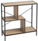 LOLAhome Estantería geométrica con 3 estantes de Madera Natural Clara y Metal de 80x30x80 cm