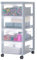 Iris Ohyama, Tour de rangement à Roulettes en Plastique, 4 Petits Tiroirs, Gris, Ouverture Facile, Meuble de Rangement, Papeterie, pour Chambre, Salle de Bain, École & Bureau, Sans BPA, DC-004