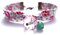 Les Bijoux Acidulés - Bracelet femme fantaisie tissu Liberty Rose et pierre naturelle aventurine - Fabrication française