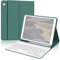 IVEOPPE Teclado iPad 9 Generacion, Funda iPad 10.2 con Teclado, Teclado Español Ñ Bluetooth Desmontable Inalámbrico Magnético para iPad 8, iPad 7, iPad Air 3, iPad Pro 10.5, Verde Oscuro