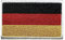 Gestickter Deutschland Flaggen Patch mit Klettrückseite 8 x 5 cm