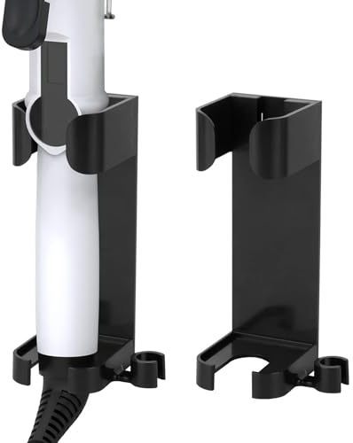 VIKY® 2 Stück Wandhalterung Halter für Glätteisen, Föhn und Glätteisen Halterung Ohne Bohren, Halterung Kompatibel mit Dyson Airwrap, Halterung für Verschiedene Lockenstab, Glättbürste, Haarglätter