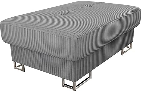 Mirjan24 Sgabello imbottito Cotere Cord, pouf, poggiapiedi, pouf, colori assortiti (Poso 110)