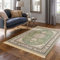 Taracarpet Teppich Palazzo Royal Ghoum grün 095x140 cm Kurzflor Orientteppich für Wohnzimmer Esszimmer und Schlafzimmer