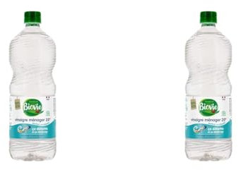 Biovie - Vinaigre ménager 20°, senteur eucalyptus - éco-recharge 1L (Lot de 2)