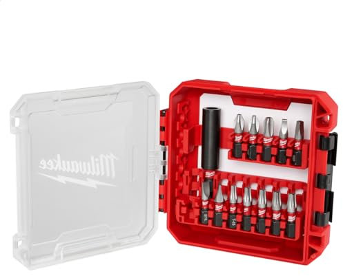Milwaukee Shockwave Impact Duty 13Pc Driver Bit Set - 48-32-4035 (Alloy Steel, One Size, 76 Steel, Customizable Accessory Case, Up to 50X Life vs other impact bits)