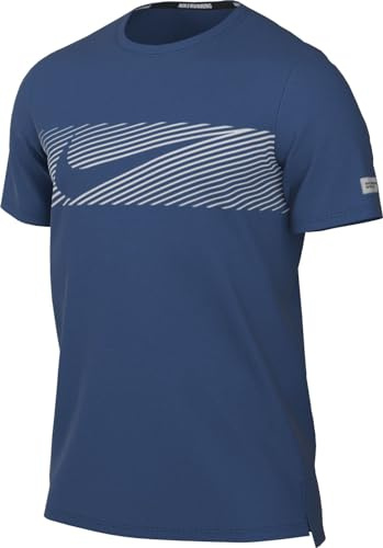 Nike Herren M Nk Flash Miler Top, Court Blue/Reflective Silv, FN3051-476, L