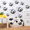 Runtoo Wandtattoo Fußball 3D Durchbruch Junge Wandaufkleber Bälle Sport Wandsticker Kinderzimmer Babyzimmer Spielzimmer Wanddeko