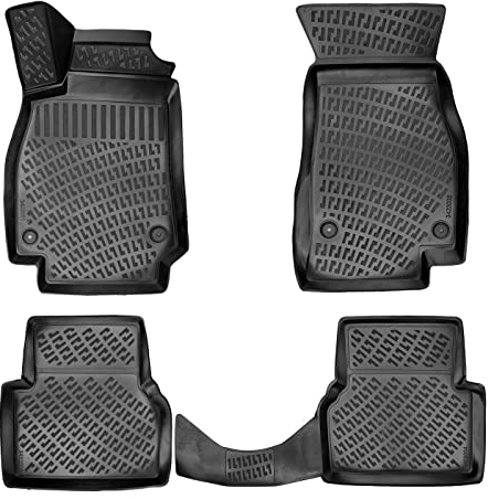 fussmattenprofi.com 3D Gummimatten Set passend für Audi A6 C8 Baujahr ab 2018 | Extra Hoher Rand Allwetter Auto Fussmatten I TPE Geruchlos rutschfest Fußmatten Zubehör