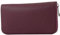 modamoda de - Silber-P02 Portefeuille pour femme en cuir véritable long, Violet bordeaux, s, Format long