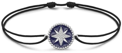 JENDEAR SHINE Fußkettchen für Damen 925er Sterlingsilber Kompass Fußkettchen, Verstellbare Handgemachte Seilkette, Niedlicher Sommer Strand Fußkettchen Schmuck