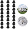 Mrltau 24 pcs Topfträgergummis, Gummidurchführungen, Gummifüße, Rostgummifüe, für Wohnmobilkocher Kompatible Rostgummifüße für Topfstützen mit 5mm Stäben