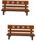 TOYANDONA 2St Miniatur Bank Dekoration märchenhaus möbel Mini-Terrassenbank Haushaltswaren Mini-Hausbedarf Mikro Gartenstuhl Home Decor Home Dekoration Mini-Gartenbank puppenhaus