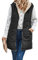 Famulily Women's Fleece Long Gilets Body Warmer Padded Reversible Sleeveless Vests Zip Up Outwear Jacket Black L