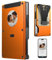 LORESJOY Porte Carte de Crédit, Porte Cartes RFID Blocage, Porte Carte Credit Homme avec E-Ink, Slim Wallet Bluetooth Traqueur, Pop-up RFID Blocage Air Tag Wallet, Cadeau Homme Femme (Orange)