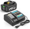 Batterie 18 V et chargeur pour Makita LXT, ASUNCELL 5,5 Ah DC18RC - Chargeur rapide pour Makita, compatible avec les batteries Li-ion 14,4 V-18 V BL1815, BL1830, BL1850, BL1430 (prise européenne)