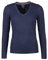 Ladies V Neck Cable Knit Jumper Womens Chunky Knitted Jumper Pullover Sweater (UK, Numeric, 16, Regular, Regular, Navy)