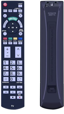 TRUCKON Neue N2QAYB000715 Ersatzfernbedienung für Panasonic Viera TV TX-L42ET50E TX-L42ETW50 TX-L55DT50Y TX-L55WT50B TX-P42ST50Y TX-P42STW50 TX-P50ST50E TX-P50ST50Y TX-P65STW50 TX-