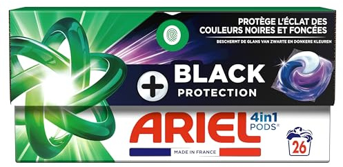 Ariel Lot de 26 capsules lessives 4 en 1 + protection noire