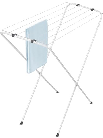 Spetebo Wäscheständer klein klappbar 6 m Trockenlänge - 88 x 83 cm - Mini Wäschetrockner für wenig Platz - Badewannen Standtrockner Solo Wäschetrockner kompakt für Balkon Innen und Außen