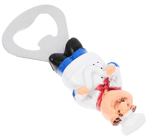 Garneck Magnetic Chef Shaped Bottle Opener Fridge Magnet Novelty Beer Opener with Strong Magnet for Kitchen and Bar Use,