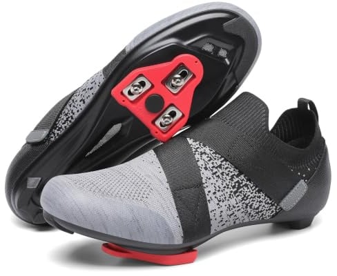 Unisex Cycling Shoes Compatible with Peloton & SPD Bike Shoes Grey 47
