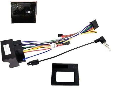 Radio-Kabelbaumadapter, CAN-Bus-Decoder, 16-poliges Auto-Android-Kabel, kompatibel mit VW Golf, Jetta, Polo, Passat, T-Roc, Octavia, Leon(Quadlock 40 Pin)