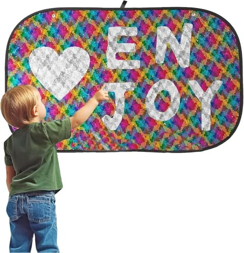 Autismus Anti Stress Sensorik Spielzeug für Kinder Sequin Fabric Sensory Board Antistress Spielzeug mit umklappbaren Pailletten für Autisten Sensory Wall Matten aus Pailettenstoff mit Autismus ADHS