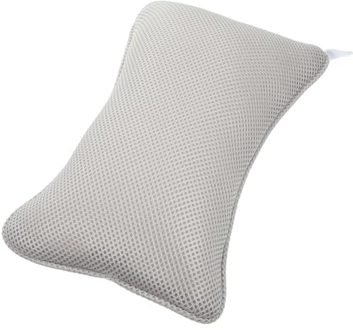 Bath Tub Head Pillow with Suction Cups, Breathable Polyester Silicone