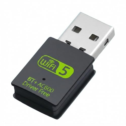 EclipraX WLAN Stick für PC mit Bluetooth, Dualband 600 Mbit/s USB Adapter 2.4GHz/5GHz, Plug & Play kompatibel mit Windows 11/10/8/7/XP & Mac, schnelles stabiles Internet für Laptop & Desktop