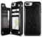 UEEBAI Ledertasche mit zwei Magnetverschlüssen, Brieftasche und Kartensteckplatz für iPhone iPhone 7 Plus/iPhone 8 Plus Schwarz
