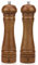 XWXO Wood Salt and Pepper Mill Set - Adjustable Ceramic Grinders, Oak Wood Shakers for Kitchen, 8 Inches, Pack of 2 (Brown)