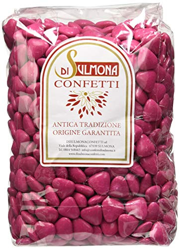 Confetti di Sulmona Mini Cuori al Cioccolato, Rosa - 1000 gr